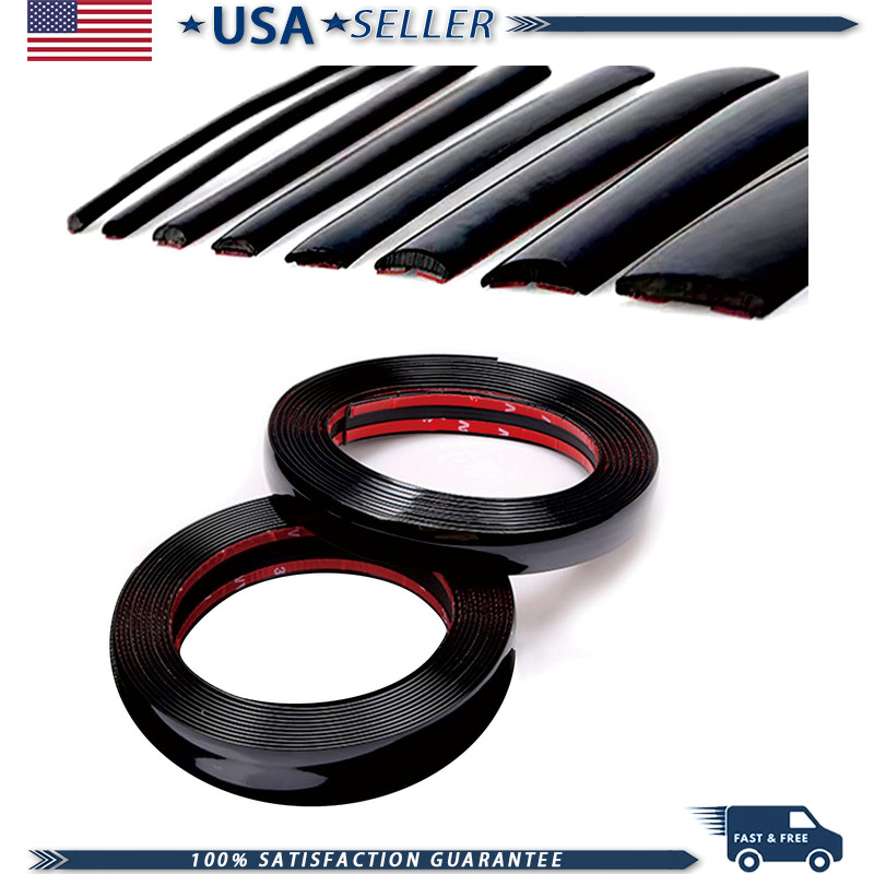 Glossy Black 3/4 inch (20mm) x 16Ft Universal Automotive Exterior IntSize: Width
