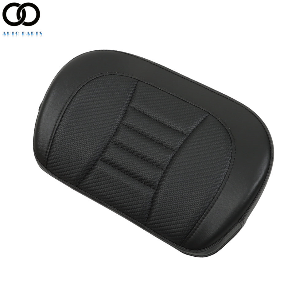 For Touring CVO Glide Street Passenger Sissy Bar Backrest Pad Black Stitching