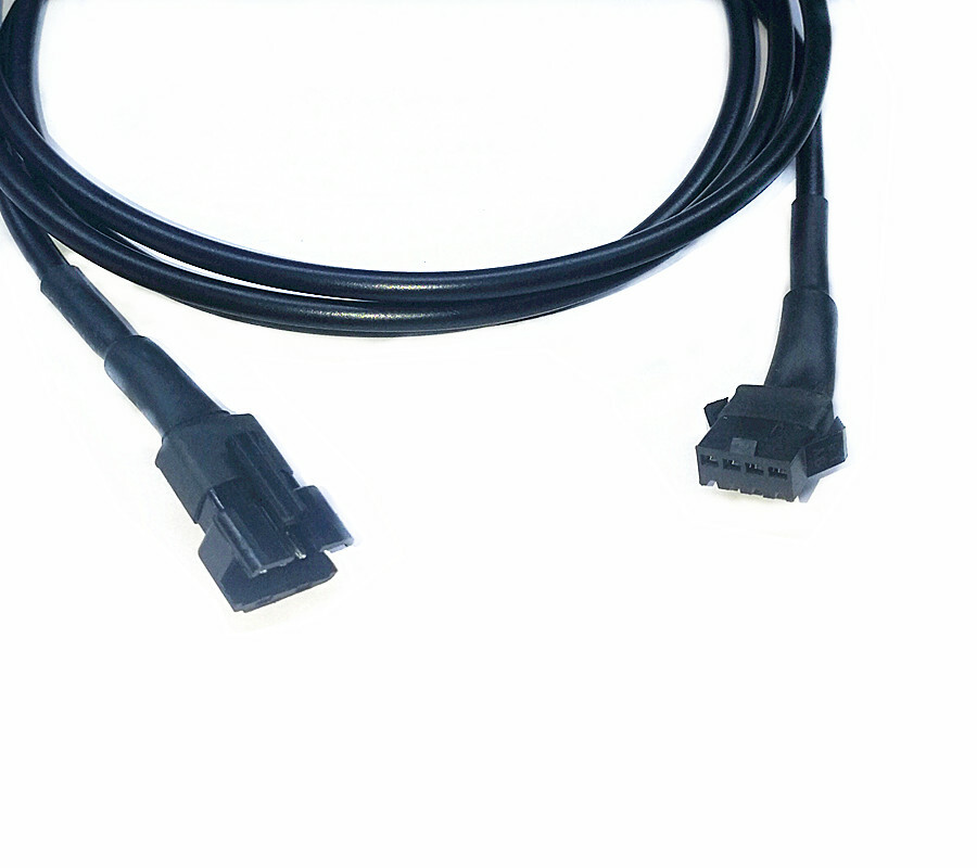 4Pcs Black 4 Pins Extension Cord 2.8ft For Motorcycle Led Underglow Lighting