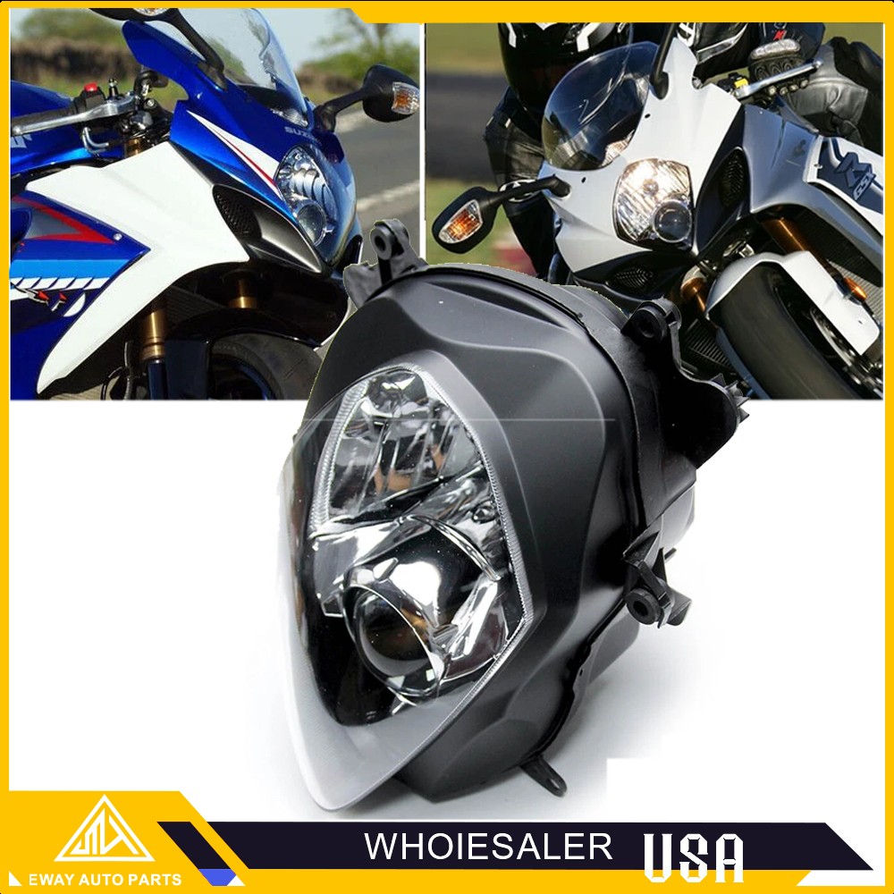 Black Clear HeadLight Lamp Assembly Housing For SUZUKI GSXR1000 GSX-R1000 07-08