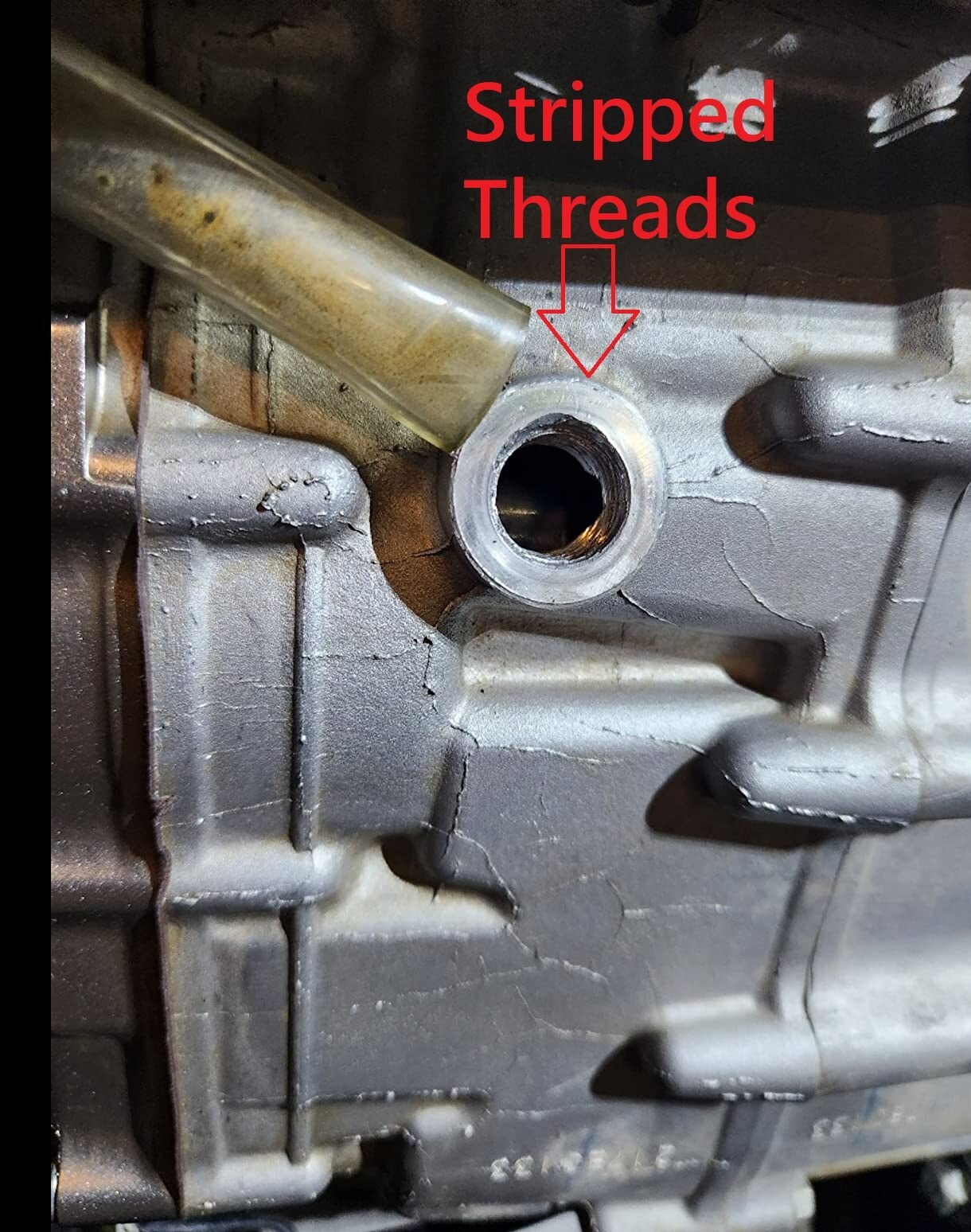 Yamaha Raptor 700 Reducer OIL DRAIN PLUG Bolt AFTER Major Thread stripped Repair