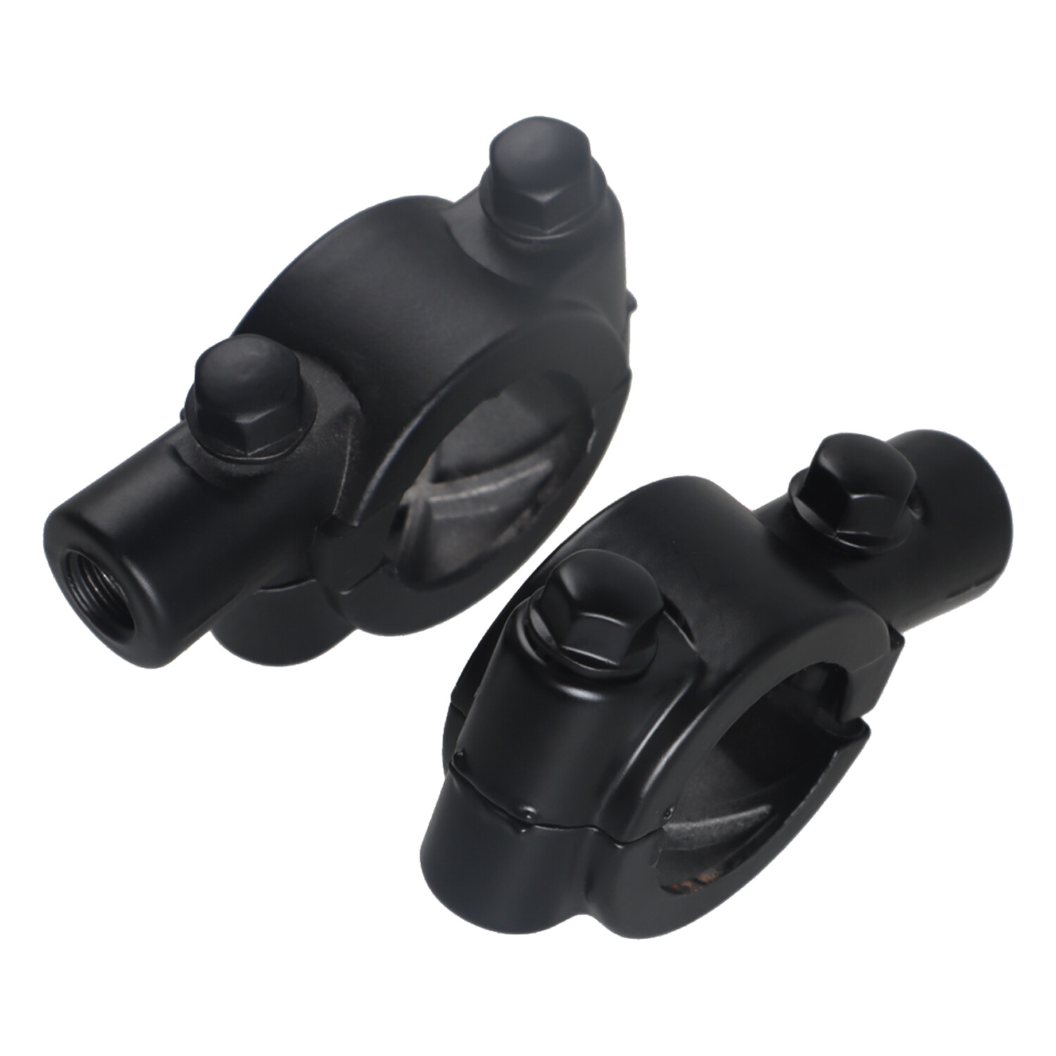 2x Universal Motorcycle Handle Bar Mirror Mount Holder Clamp Adaptor 7/8″ 8mm