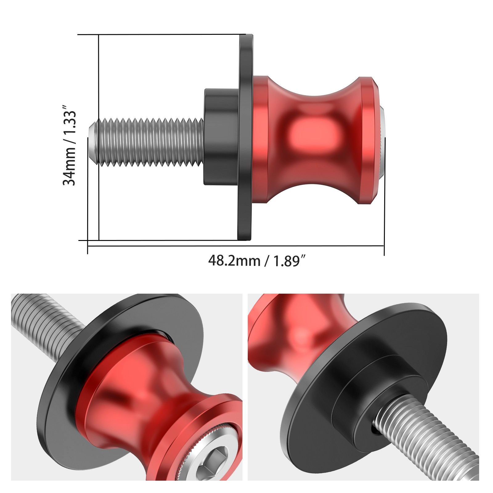 8mm CNC Swing Arm Spools Sliders For BMW Honda Suzuki Kawasaki Ducati Triumph