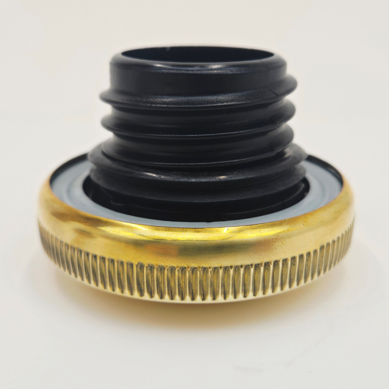 Brass Plated Gas Caps OE Style Vented/Non-Vented for ALL 1982+ Harley Split Tank