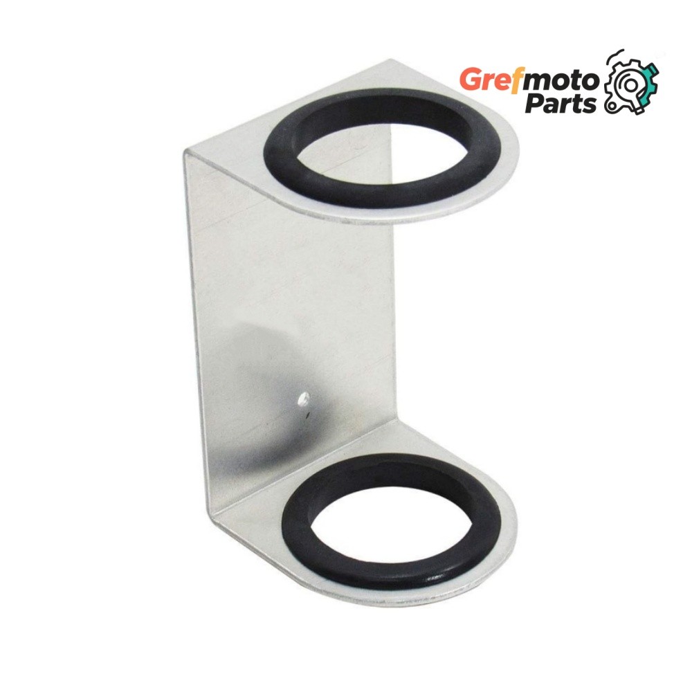 2″ Hole Flashlight Hanger Holder Wall Mount Storage Organizer Aluminum Silver