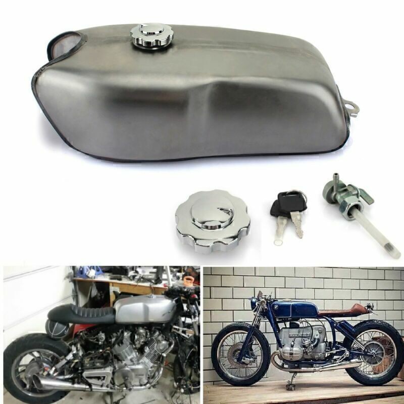 9L 2.4Gal Cafe Racer Vintage Gas Fuel Tank for YAMAHA RD350 RD400 for BWM R100R
