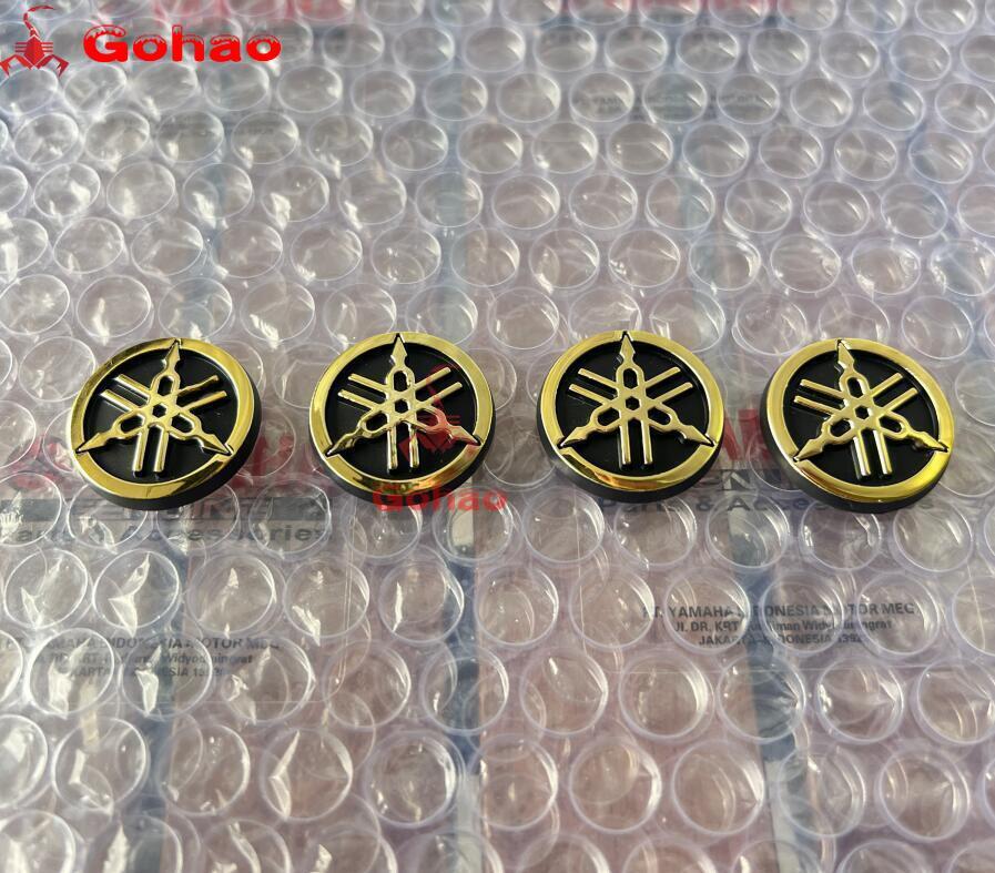2.5cm 4x Gold 3D Fork Fairing Tank Emblem Fender Badge for R1 R6 Tmax Nmax Xmax