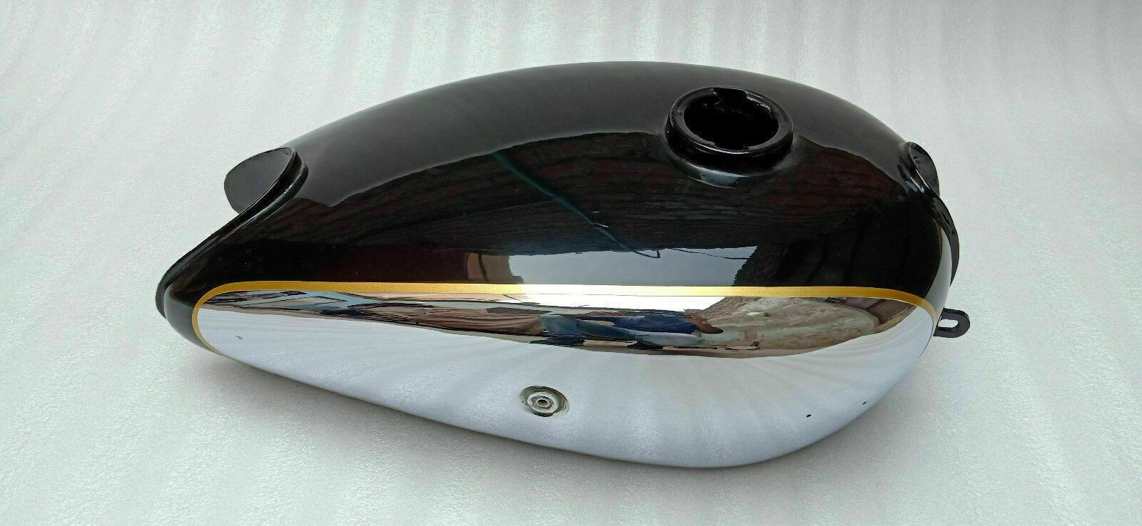 Horex Regina Chrome And Black Painted Steel Gas Fuel Petrol Tank
