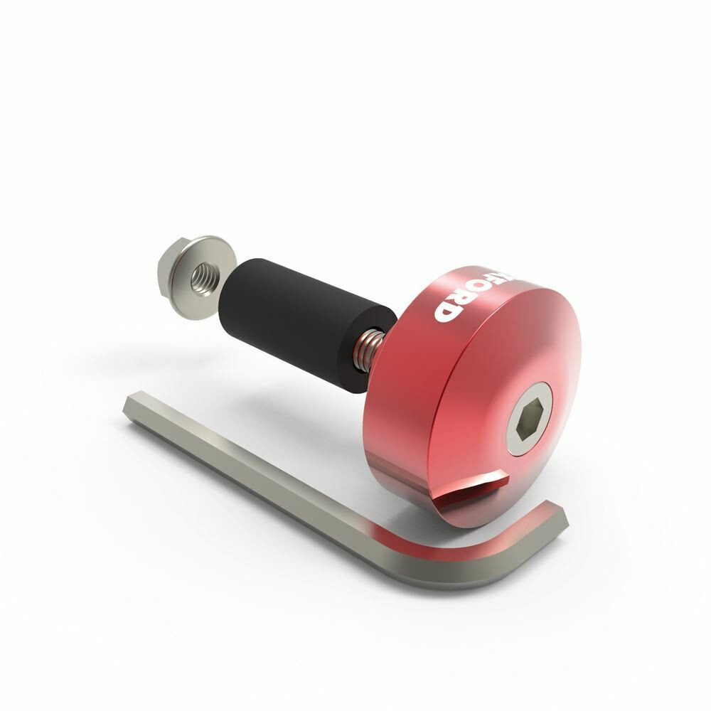 Weighted Handlebar Bar ends Oxford Bar Ends 1 Aluminium 22mm – Red