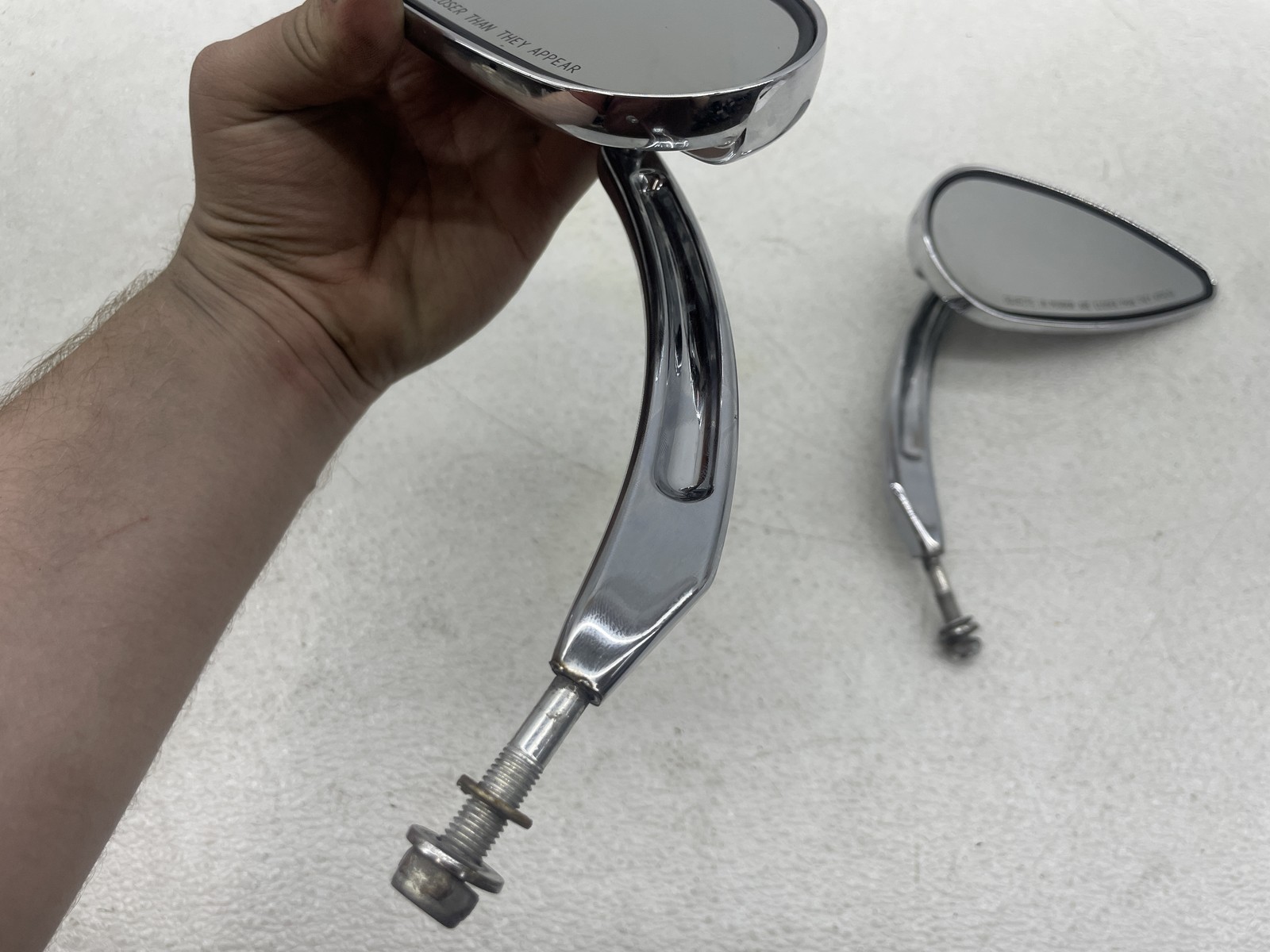 07-11 HARLEY-DAVIDSON SPORTSTER 1200 XL1200C WILLIE G SKULL REAR VIEW MIRROR SET
