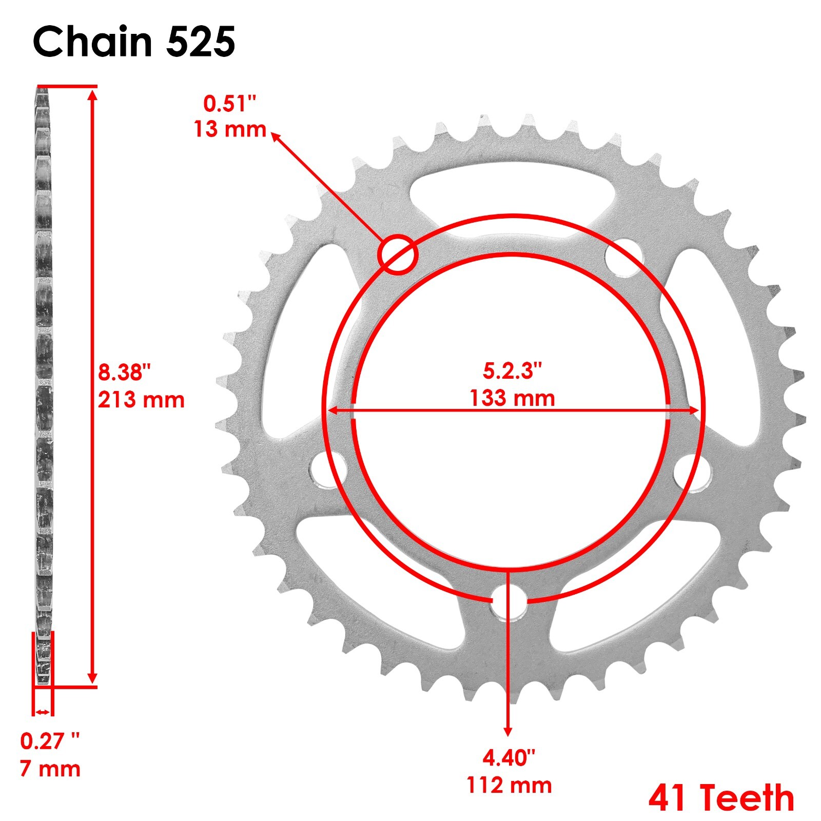 Black Drive Chain And Sprocket Kit for Honda VT750C Shadow Ace 750 1998-2003