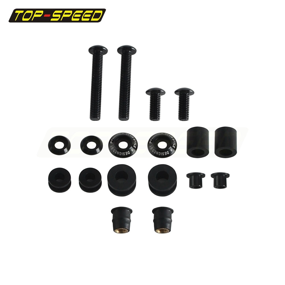 M6 Anti-Buffeting Spacer Kit Front Fairing Windshield Mounting Holes For Harley