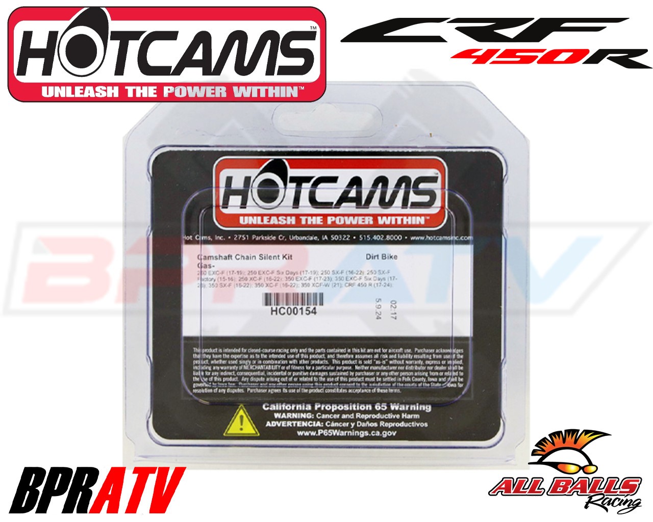 17-25 Honda CRF450R CRF 450R OEM Extreme Heavy Duty Hotcam Hot Cam Timing Chain