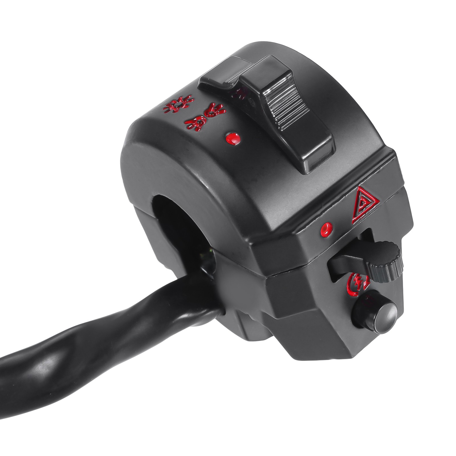 2Pcs Left & Right Side Control Switch fit for 7/8″ (22mm) Handlebar Honda Black
