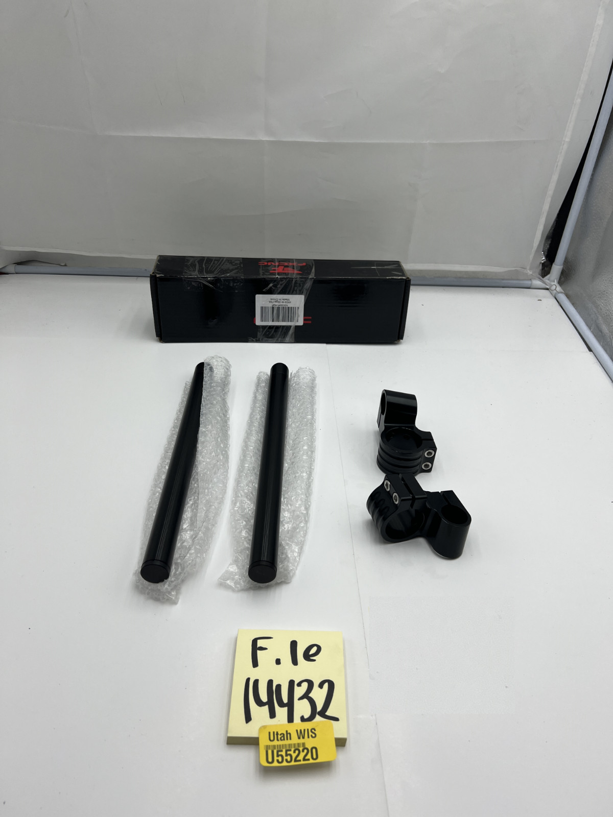 FXCNC Clip on Motorcycle Handlebars, Clip on Handlebar Black HY04-H-35mm-FBA