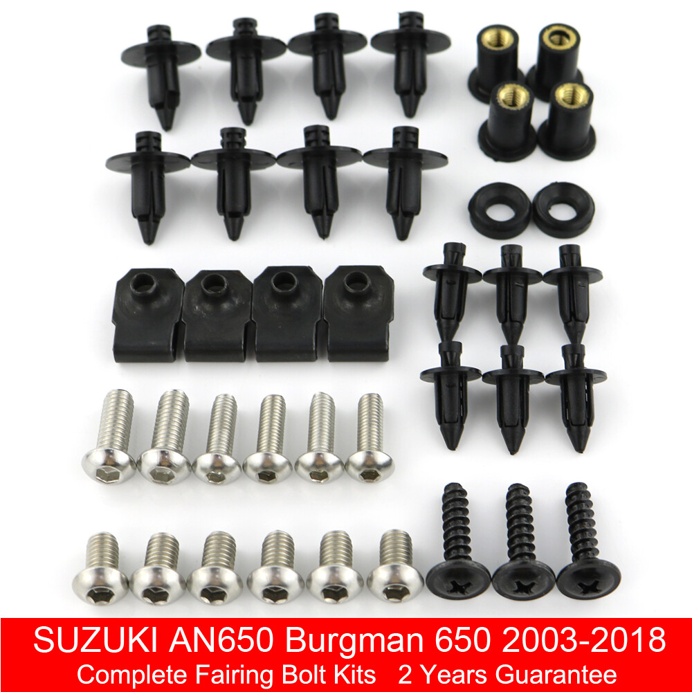 Body Plastic Complete Fairing Bolts Fit For Suzuki AN650 Burgman 650 2003-2018