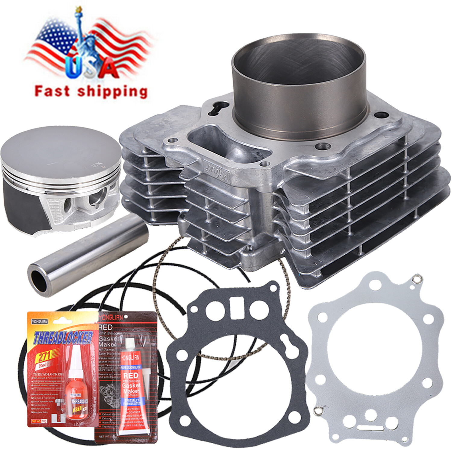 For 98-04 Honda Foreman 450 TRX400 4X4 ES/S Top End Kit Cylinder Piston Gaskets