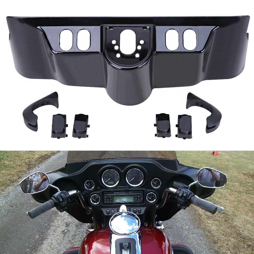 Vivid Black Inner Outer Fairing/Switch Cap For Harley Electra Street Glide 96-13