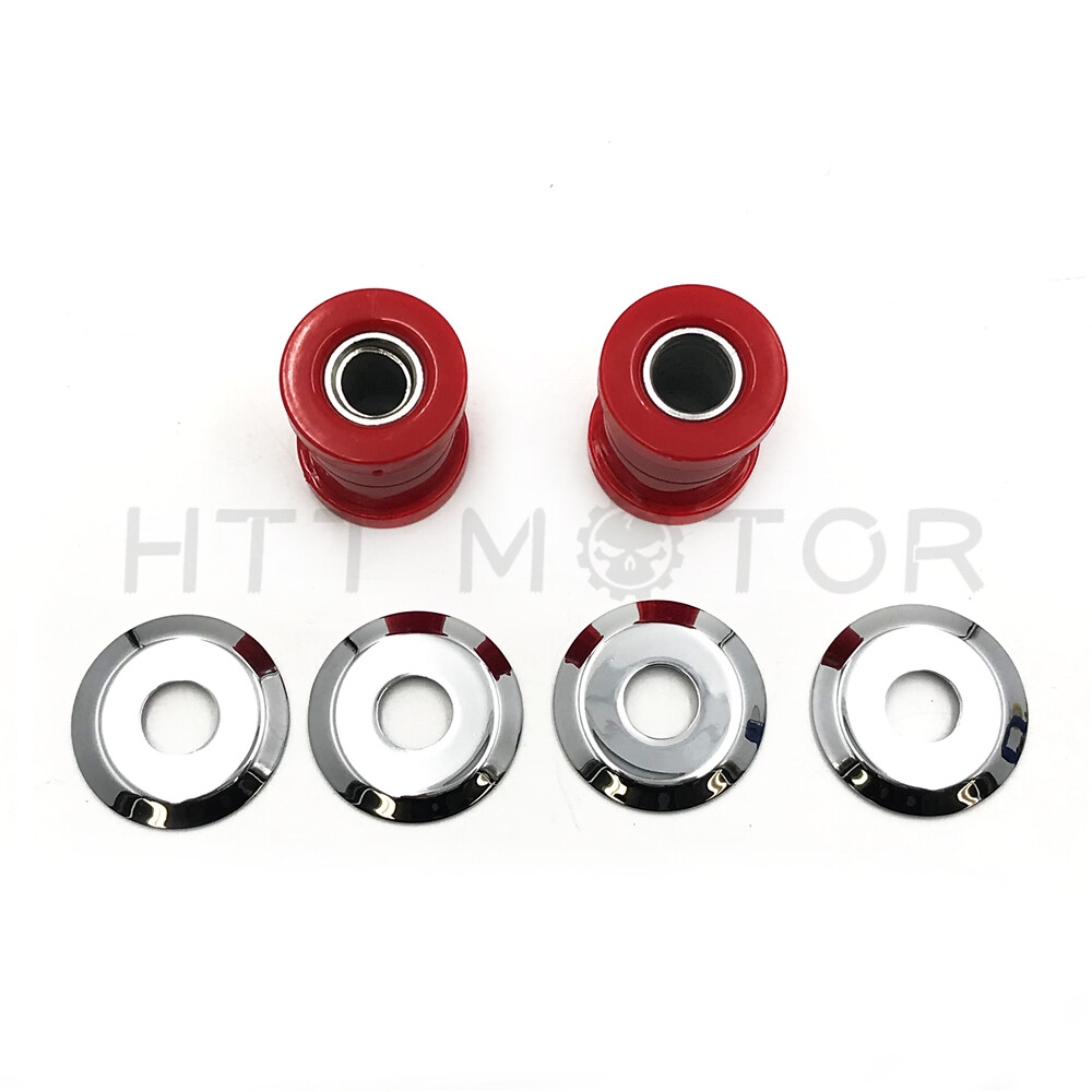 Handlebar Riser Bushings Red Urethane for Harley Softail Dyna Sportster Chopper