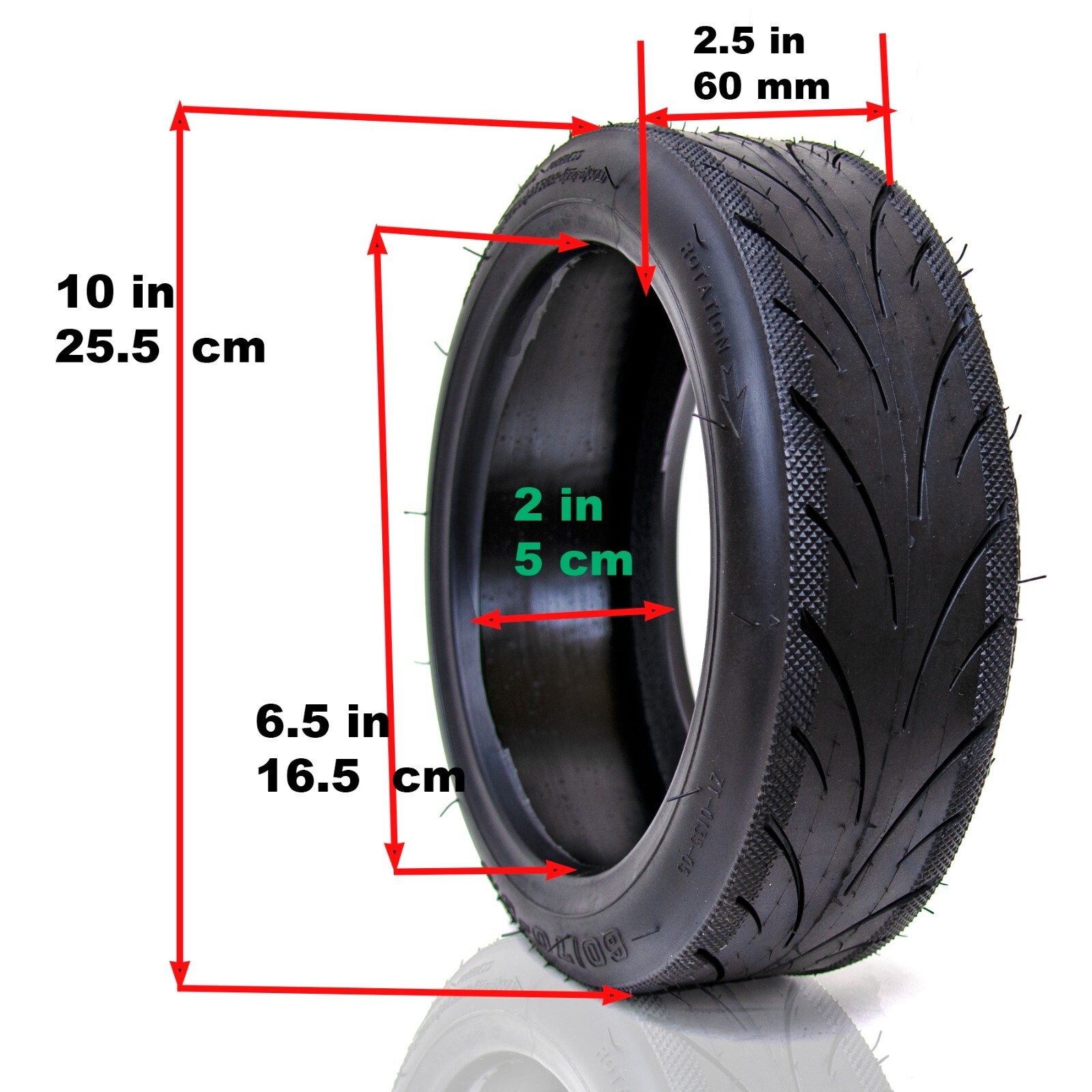 Ninebot G Max 30 60/70-6.5 Tubeless tire + Glue fit 10×2.5-6.5 Electric Scooter