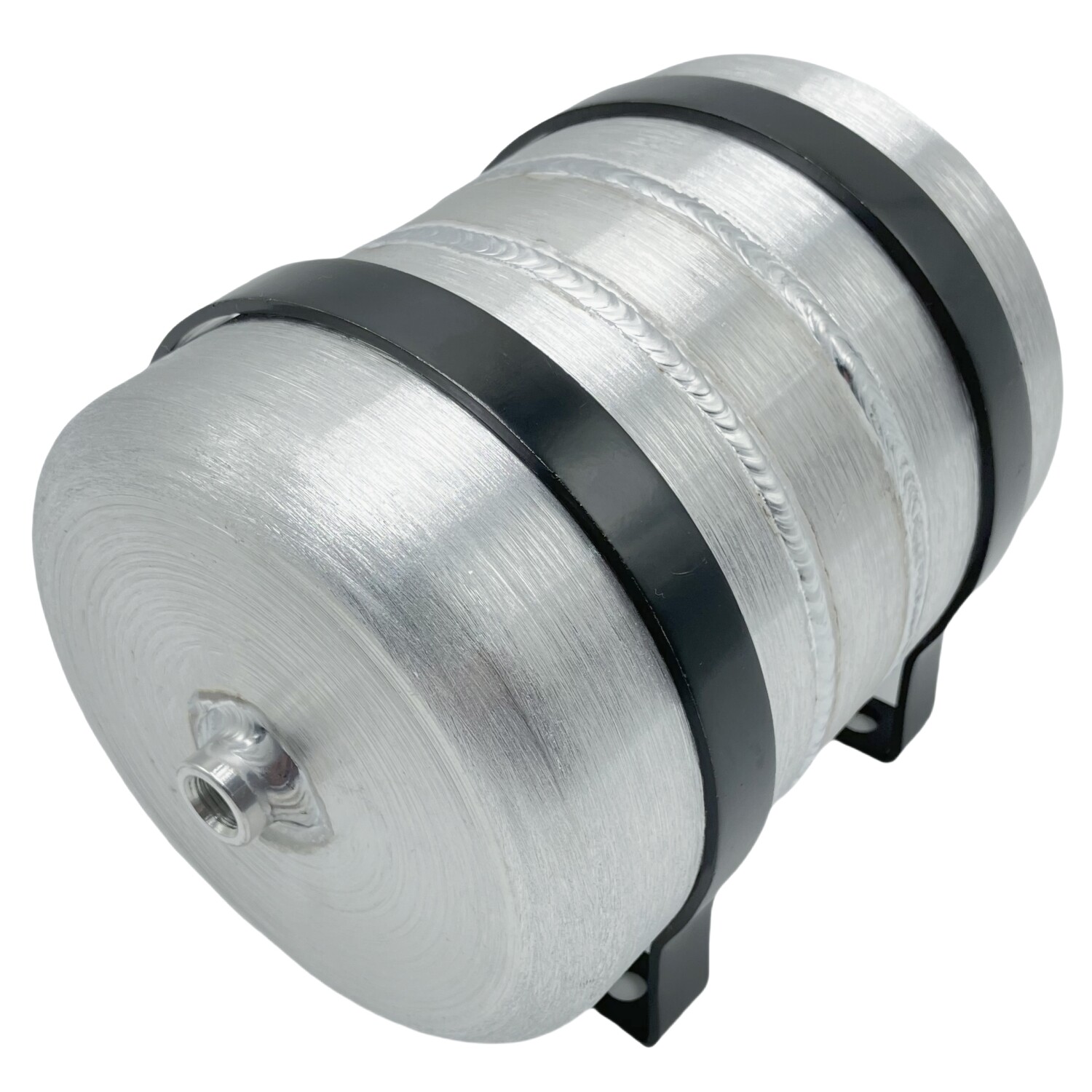 Gas Tank 6”x8” Round Vertical 3/4 Gallons Fuel Tank Cell 1/4 NPT Aluminum Spun