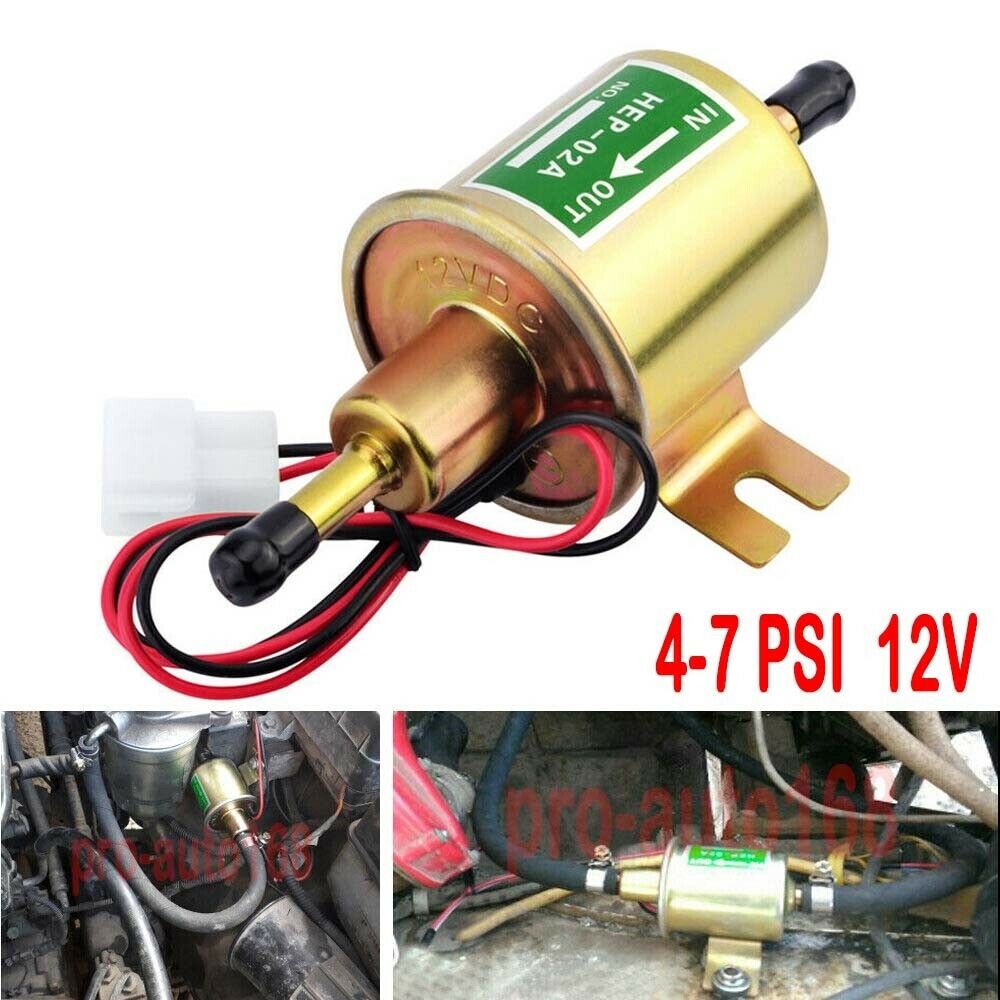 12V Universal Electric Fuel Pump 5/16 Inch Low Pressure 4-7PSI Diesel Gas Inline