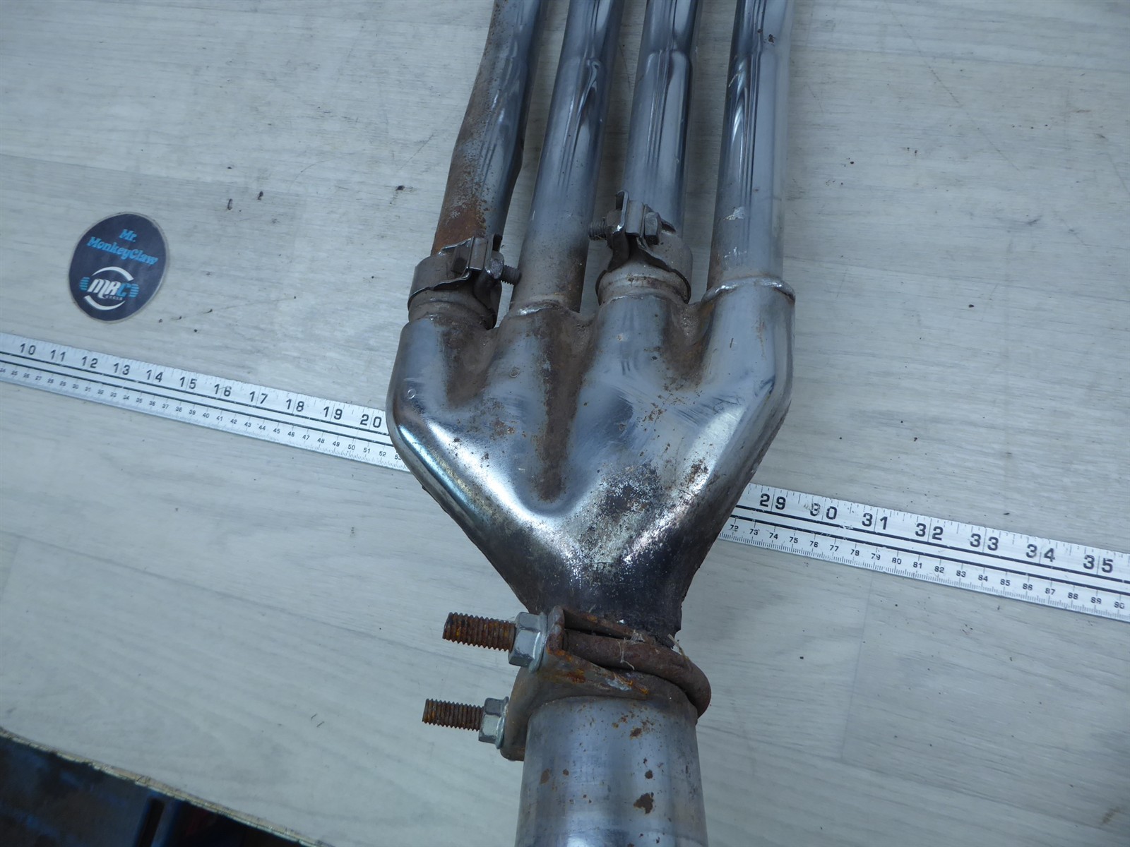 1975 Honda CB400F Four H21003. OEM 4-1 exhaust headers w/muffler