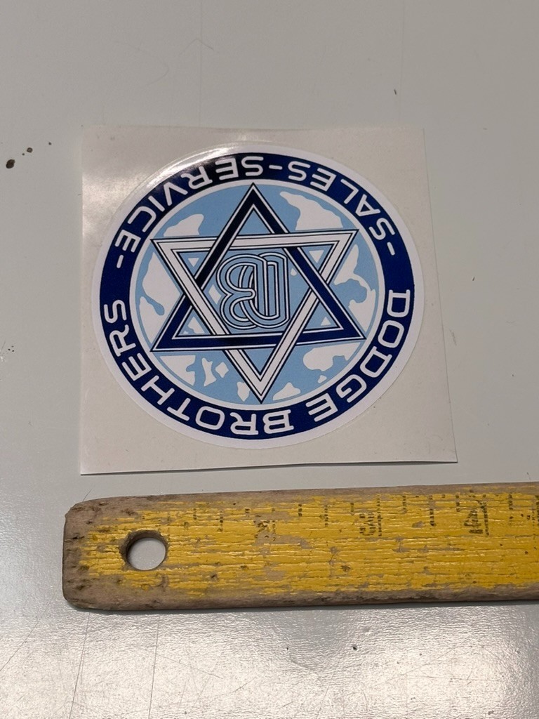 Dodge Brothers Sales Service Decal Detroit USA Classic Automobilia Collectible