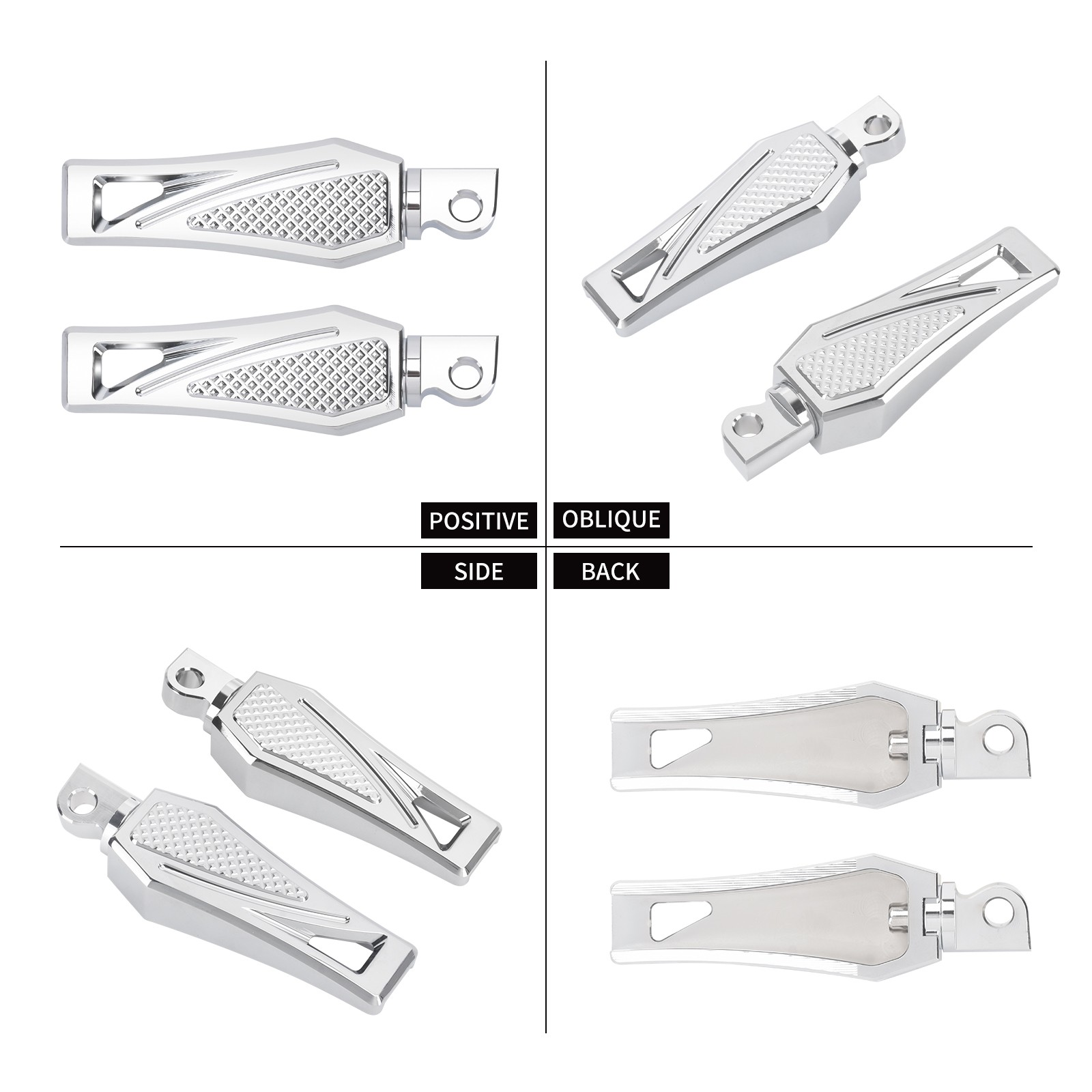 Chrome Rear Foot Peg Foot Rests For Harley Touring Electra Glide Dyna Wide Glide