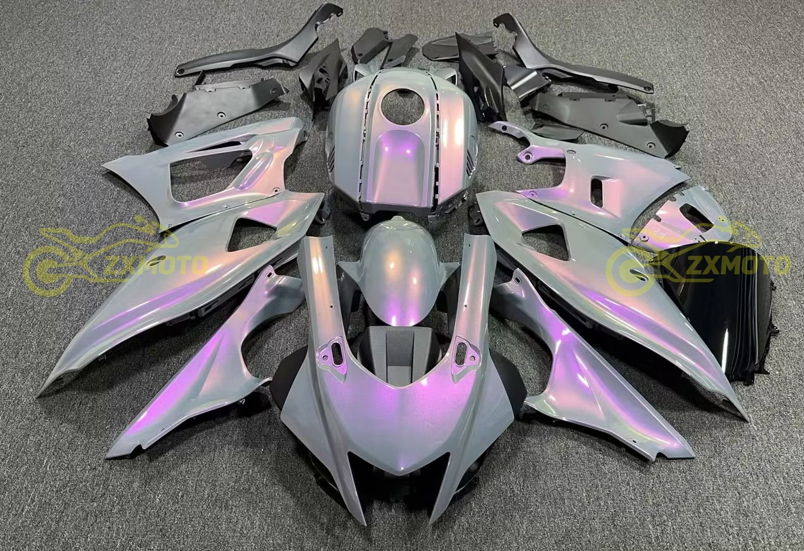 Chameleon Gray Dazz Purple Fairing Kit Fit for Yamaha YZF R7 2022 2023 2024 2025