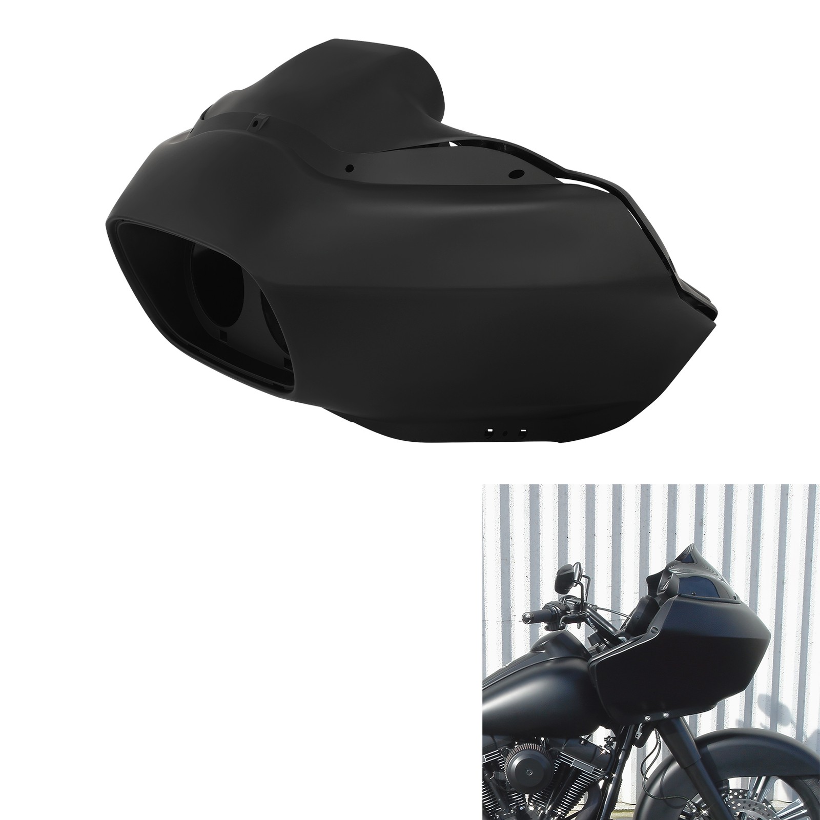 Matt Black Outer & Inner Headlight Fairings Fit For Harley Road Glide 1998-2013