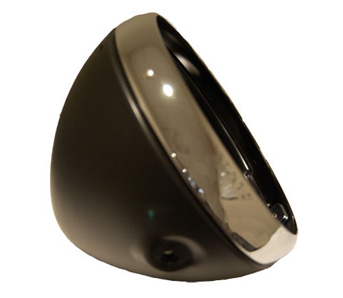 Emgo Lucas Style 7in. Side Mount Headlight Shells – Black Motorcycle Street Bike