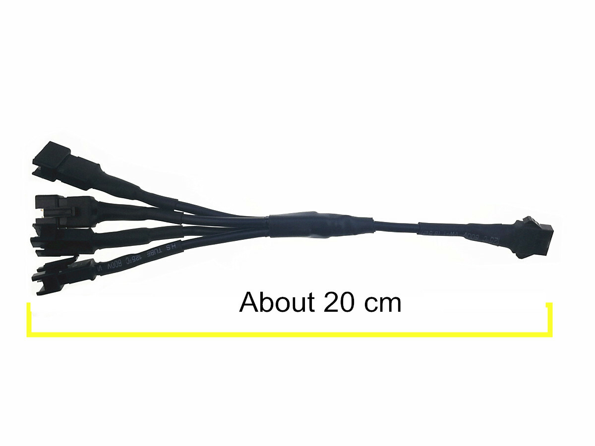 Black Extension Cords Y Cable 4 Way Splitter Kit For Golf Car Led Strip Light