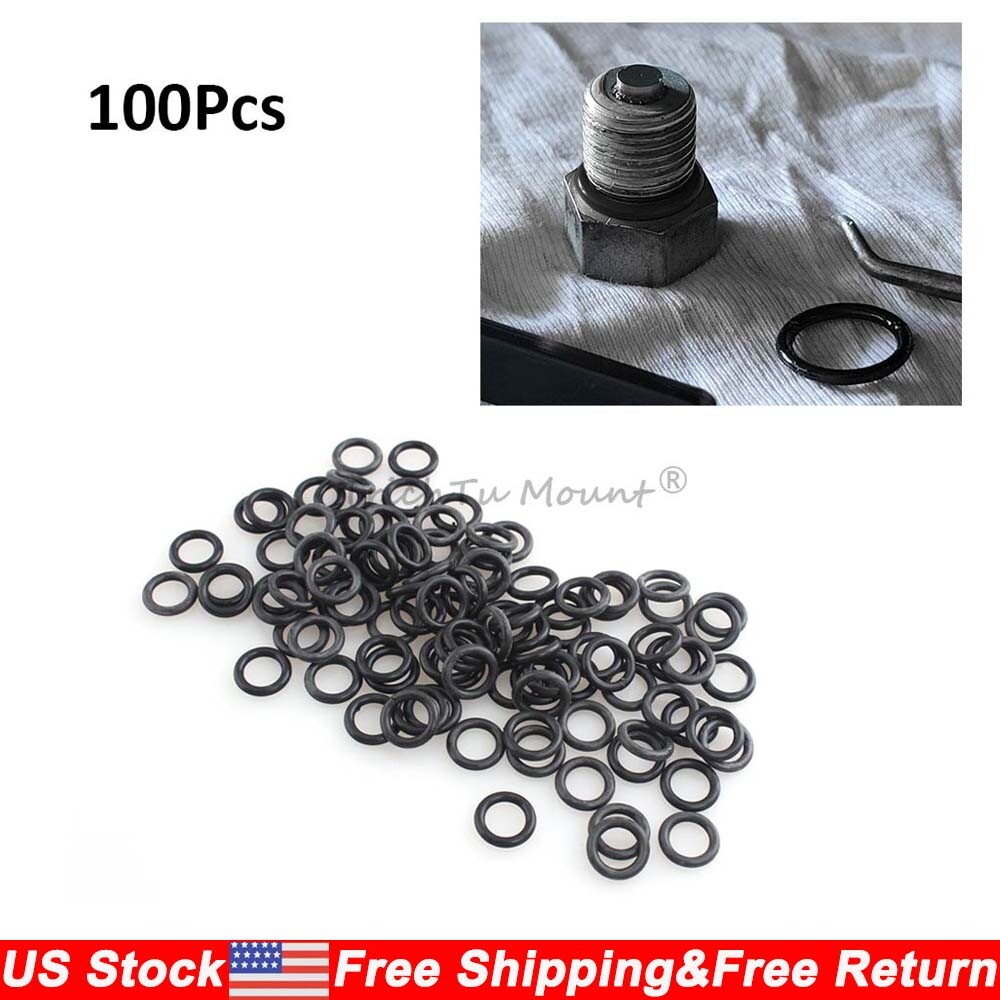 100pcs Oil Drain Plug O-Rings Rubber O Ring Gasket Ring for Harley Softail Dyna