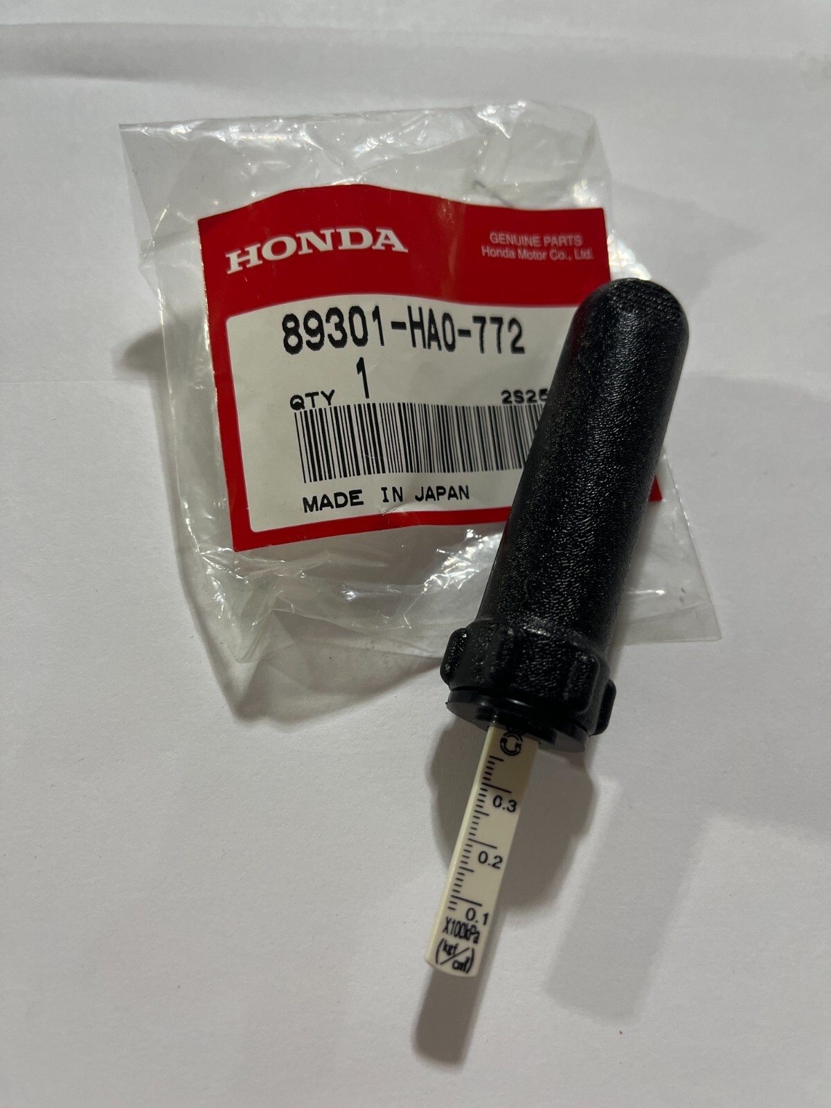 *1EA OEM HONDA TIRE LOW PRESSURE GAUGE 89301-HA0-772 (BTP05)