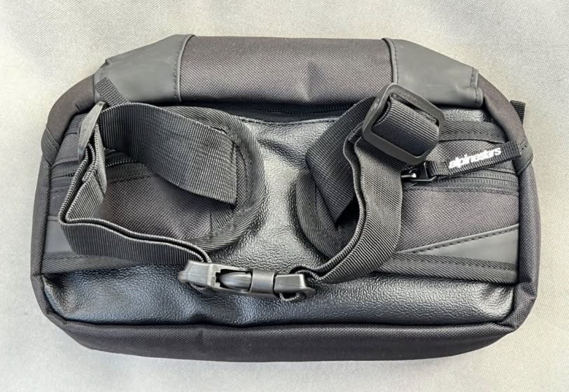 Alpinestars Polyamide Motorcycle Black Waist Bag/Straps/Rain Cover/ 11in X 7in