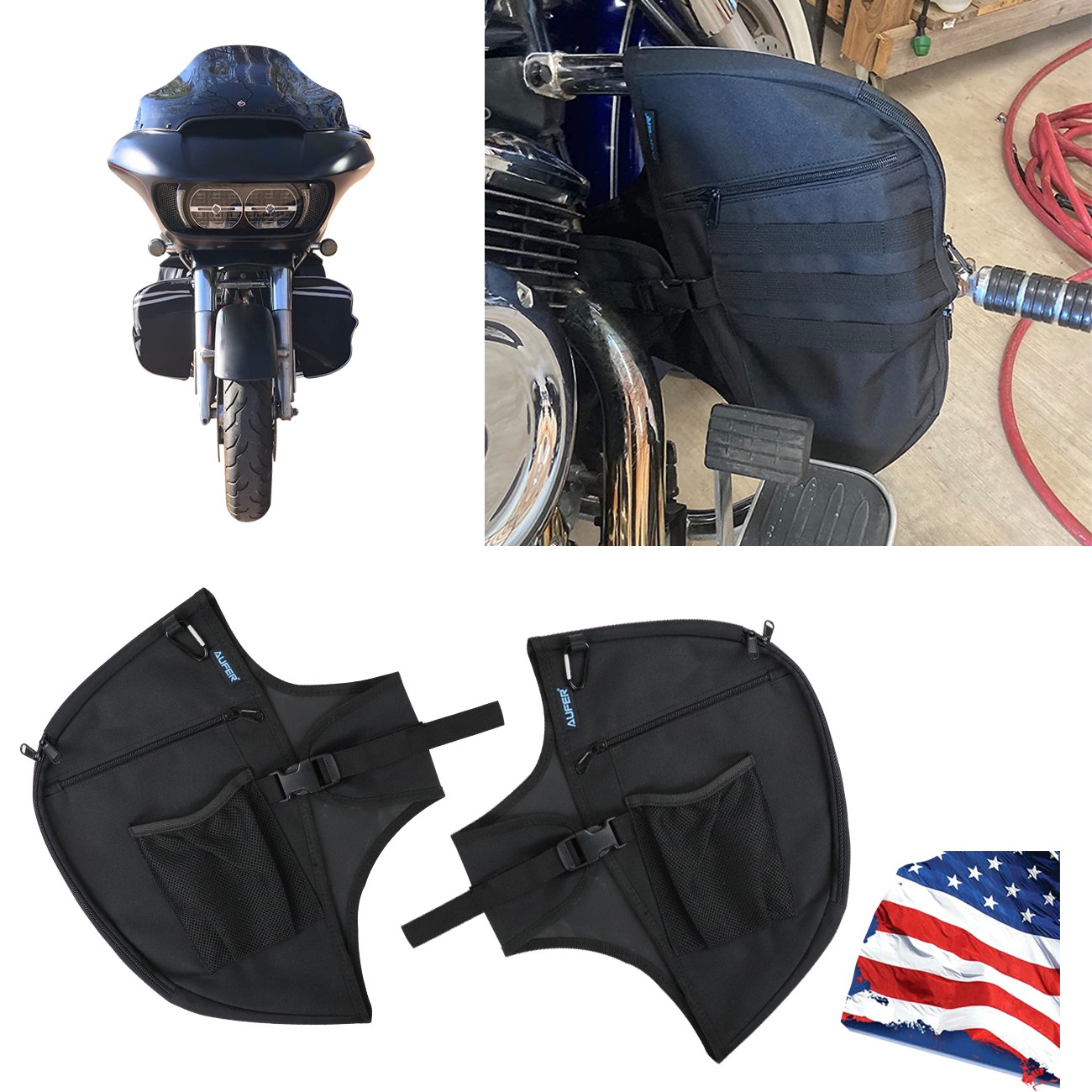Soft Lowers Chaps Synthetic Leather Engine Bar Covers For Touring Models 80-2023