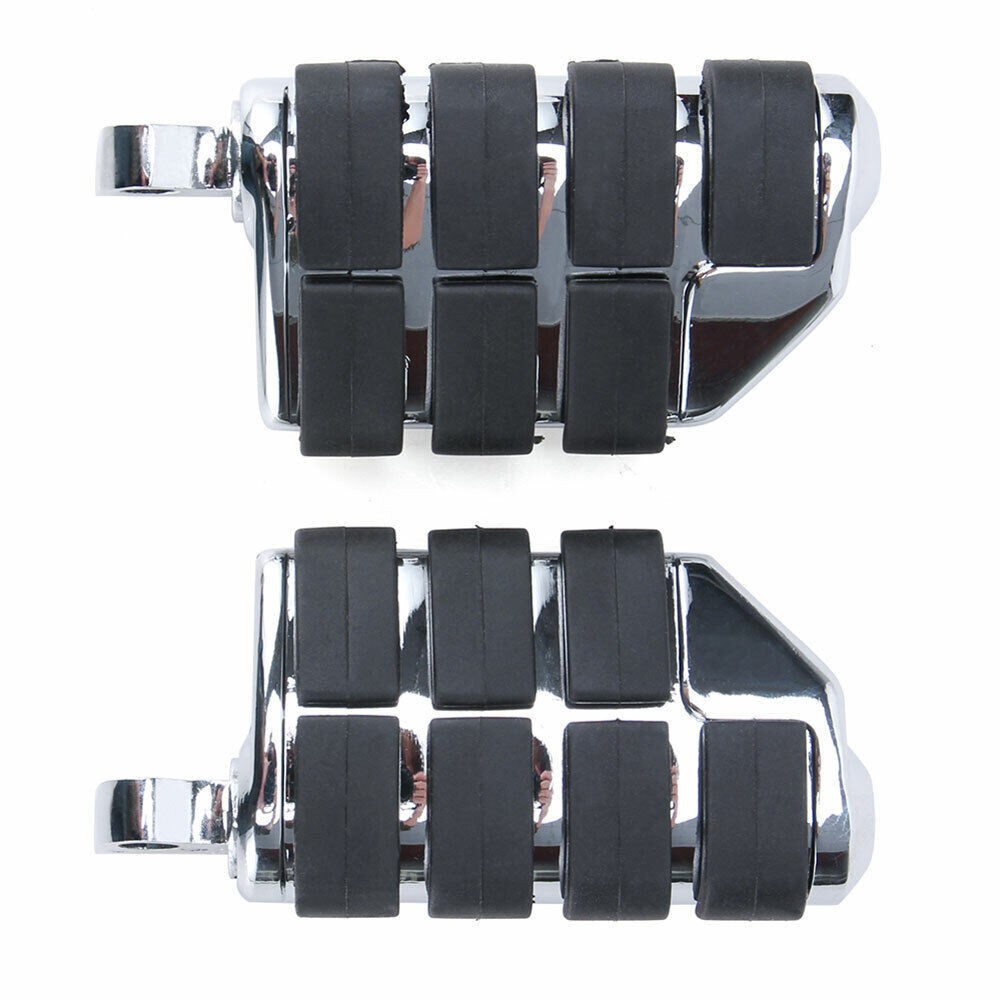 Pair Male Mount Footpegs Footrests Fit For Harley Touring Sportster Softail Dyna