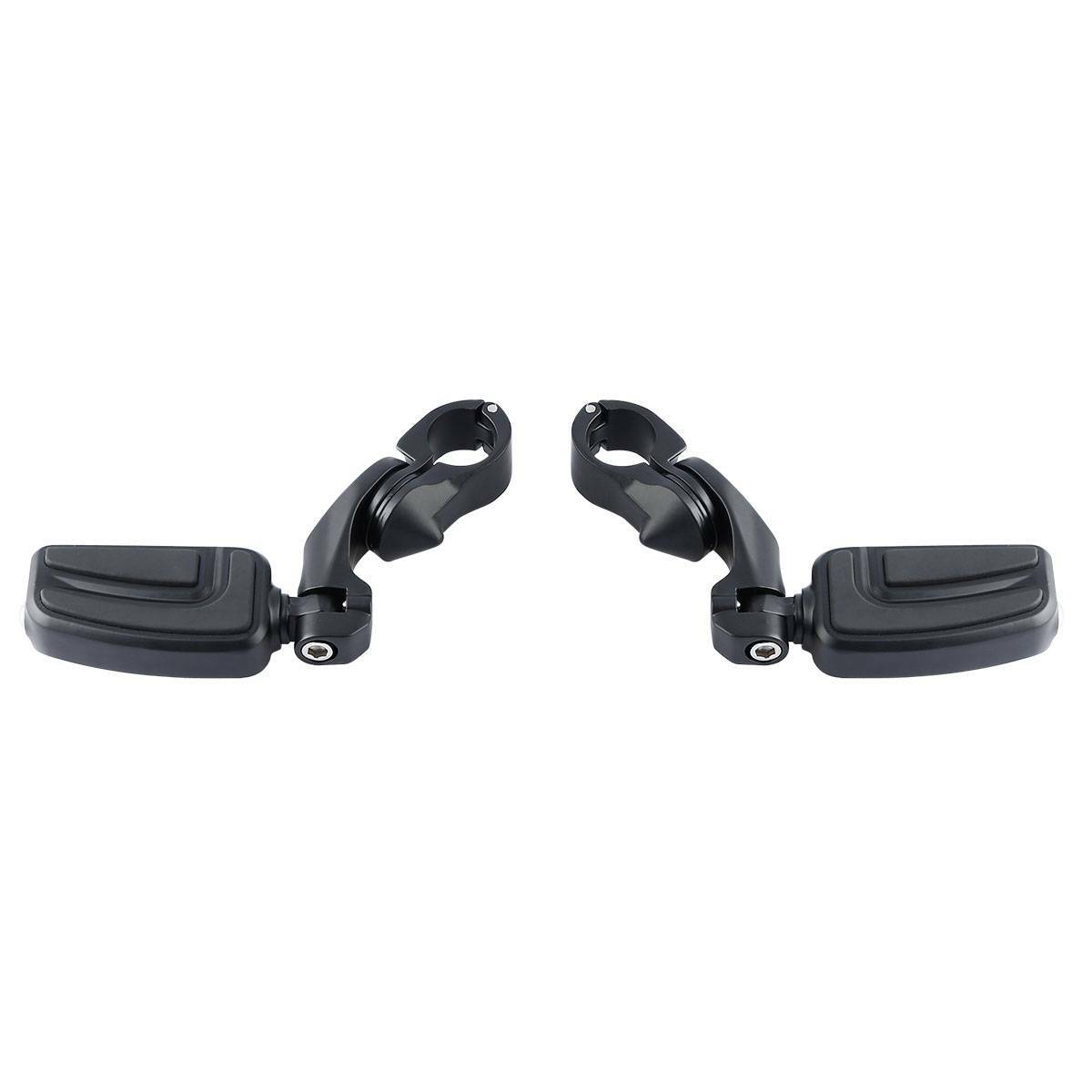Matte Black 1 1/4” 32mm Short Angled Highway Bar Pegs Mount Footpeg Peg Pedal
