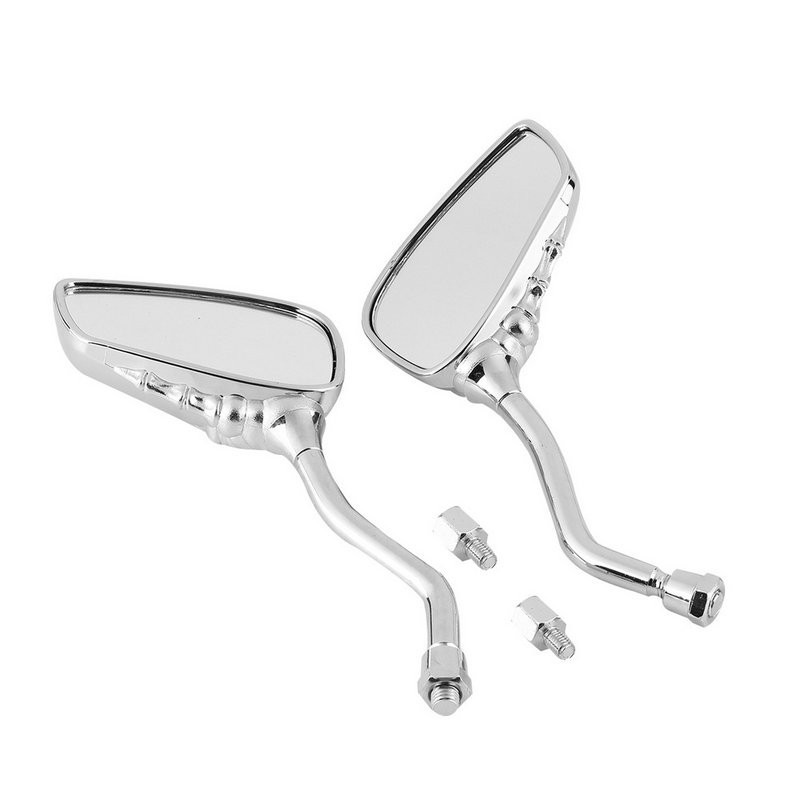 1 Pair of Motorcycle Rear View Mirrors Skull Skeleton Hand 10mm/8mm Screw Thread