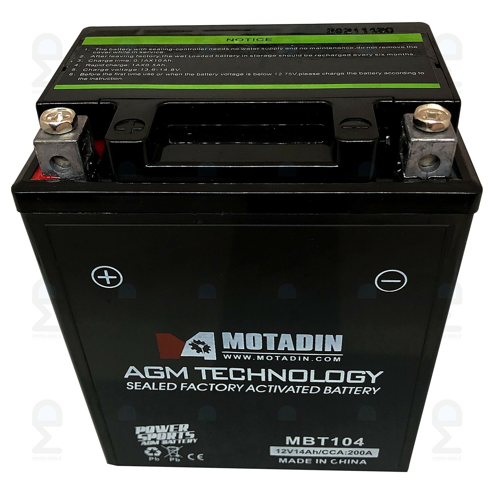 AGM BATTERY FOR YB14LB1 YB14LB2 YB14LA2S SYB14LA2 SYB14LB2 12N143A 12N143B REPLA