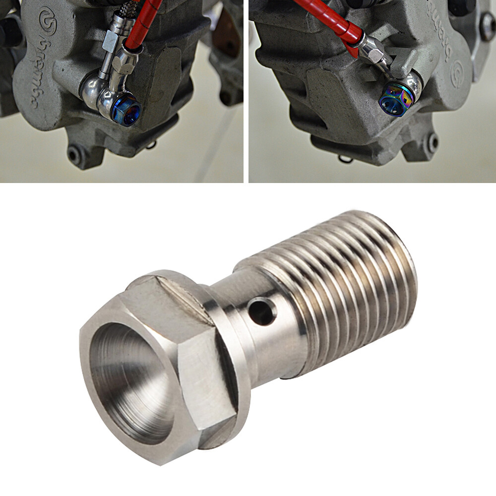 Titanium Ti Banjo Bolt M10x1.0 Pitch 19mm DIY Color For Brembo Single Brake Line