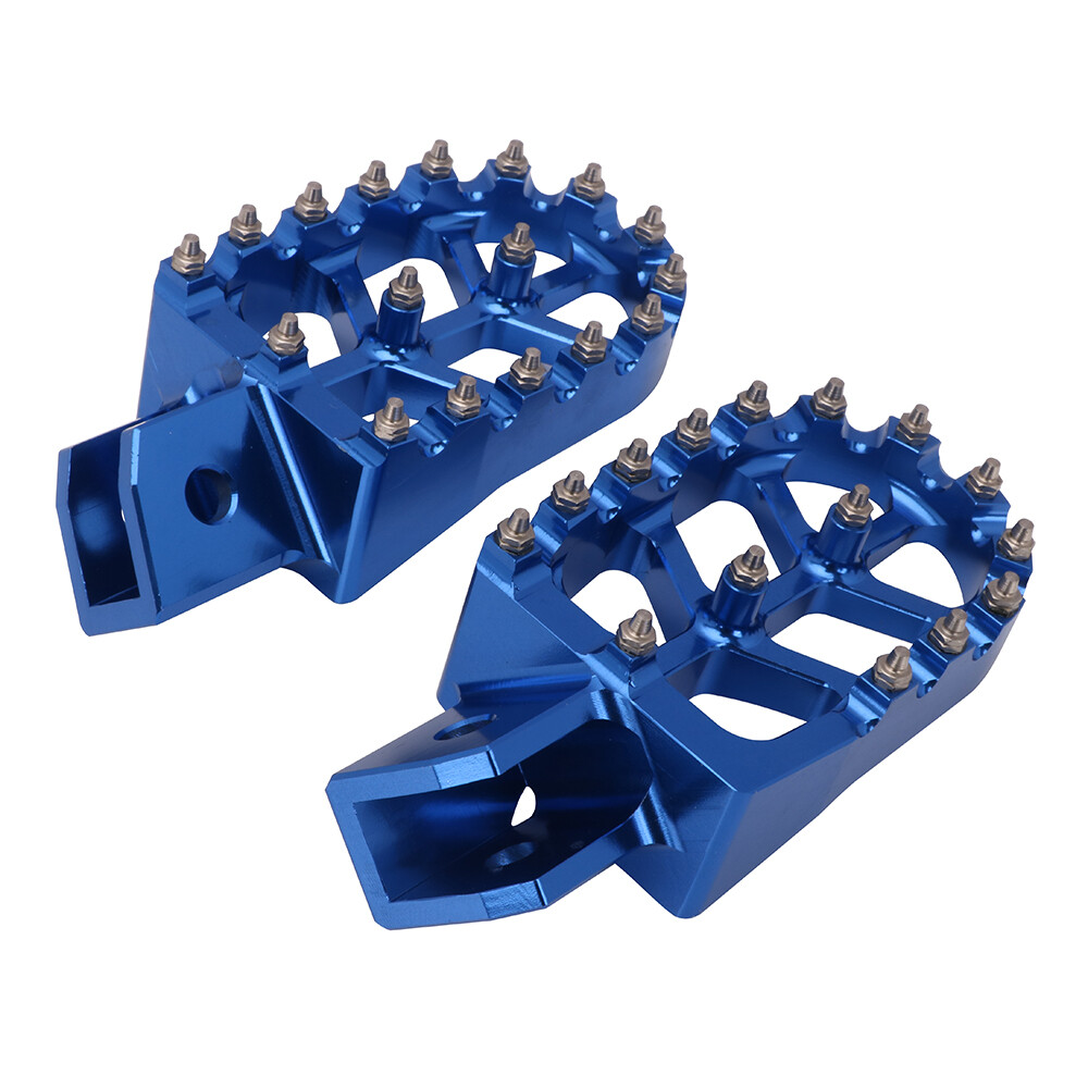 Foot Pegs Motorcycle Footpeg Pedals CNC For PW50 1981-2024 PW80 1983-2006 Blue