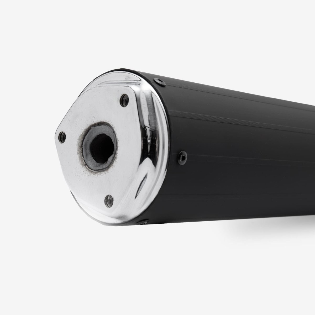Exhaust Silencer Black 500mm Bolt-On Mild Steel Coated Easy to Replace 112mm