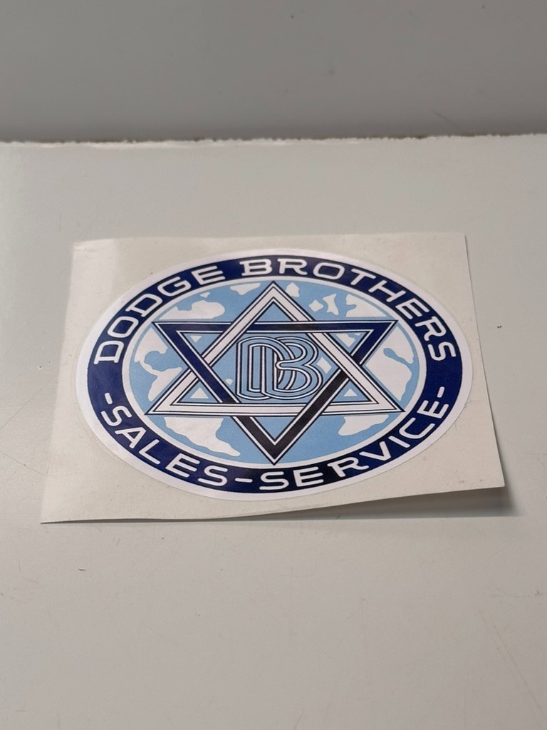 Dodge Brothers Sales Service Decal Detroit USA Classic Automobilia Collectible