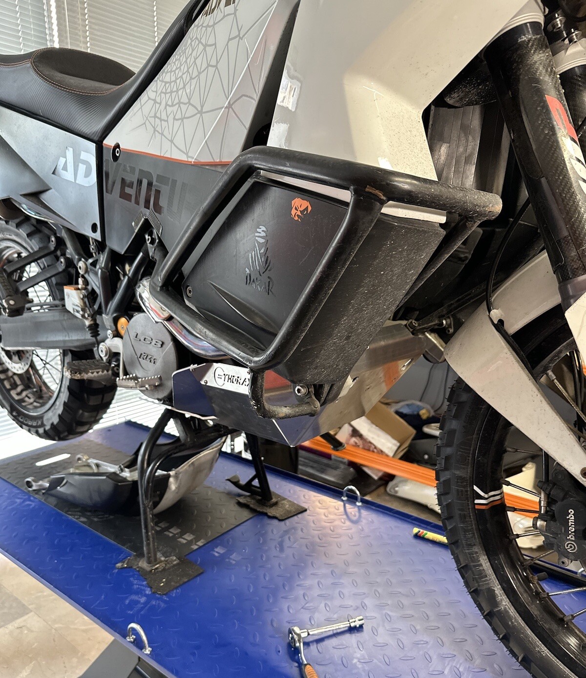 Thorax Skid Plate Natural Aluminum Silver KTM 950/990 Adventure 03”-13” Models.