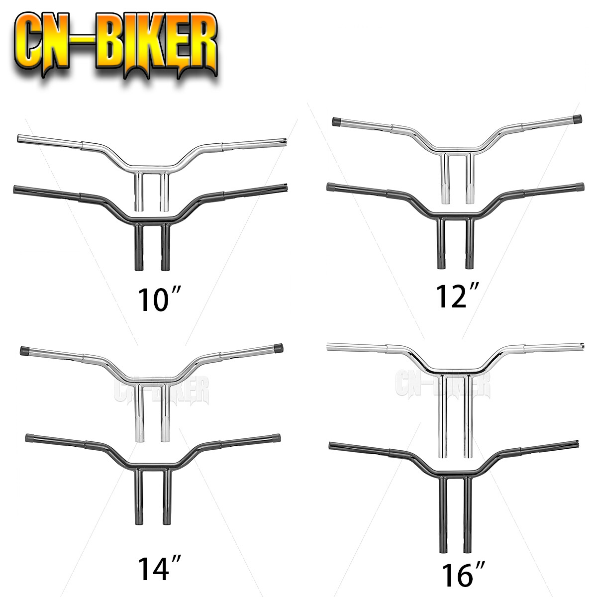 Gloss Black / Chrome 10-16″ Lane Splitter MX-T Bar Handlebar For 96+ Harley Dyna