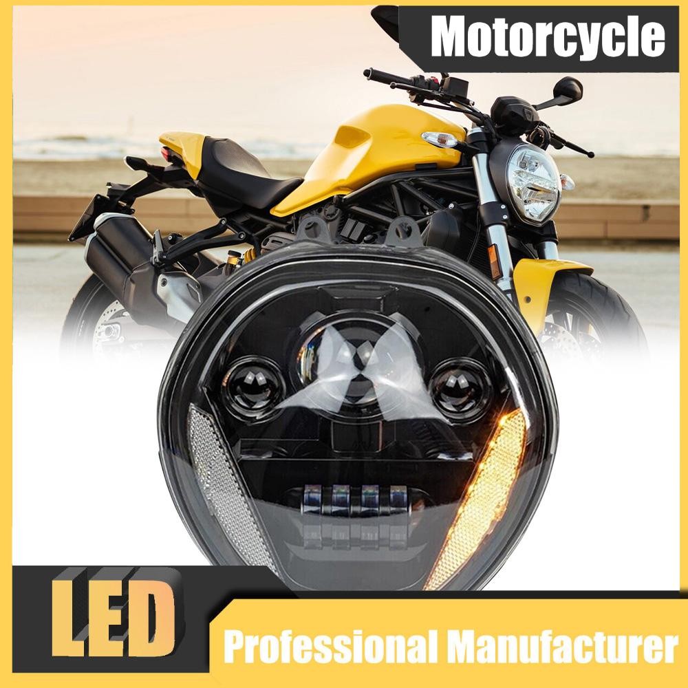 LED Headlights Assembly W/ DRL For Ducati Monster 821 1200 1200R 1200S 2014-2017
