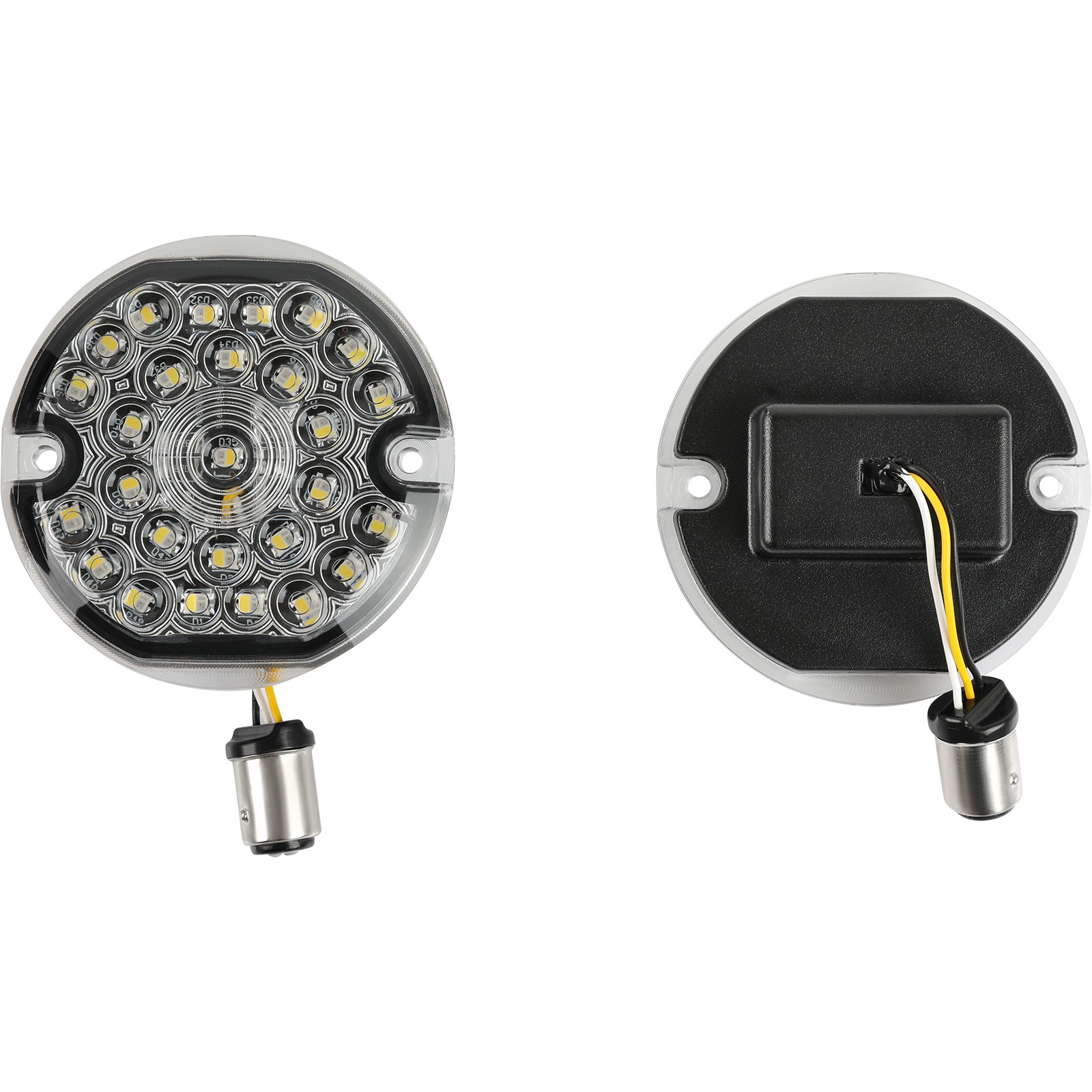 3-1/4″ Front 1157 LED Turn Signals Blinkers For Harley Road King Classic Touring
