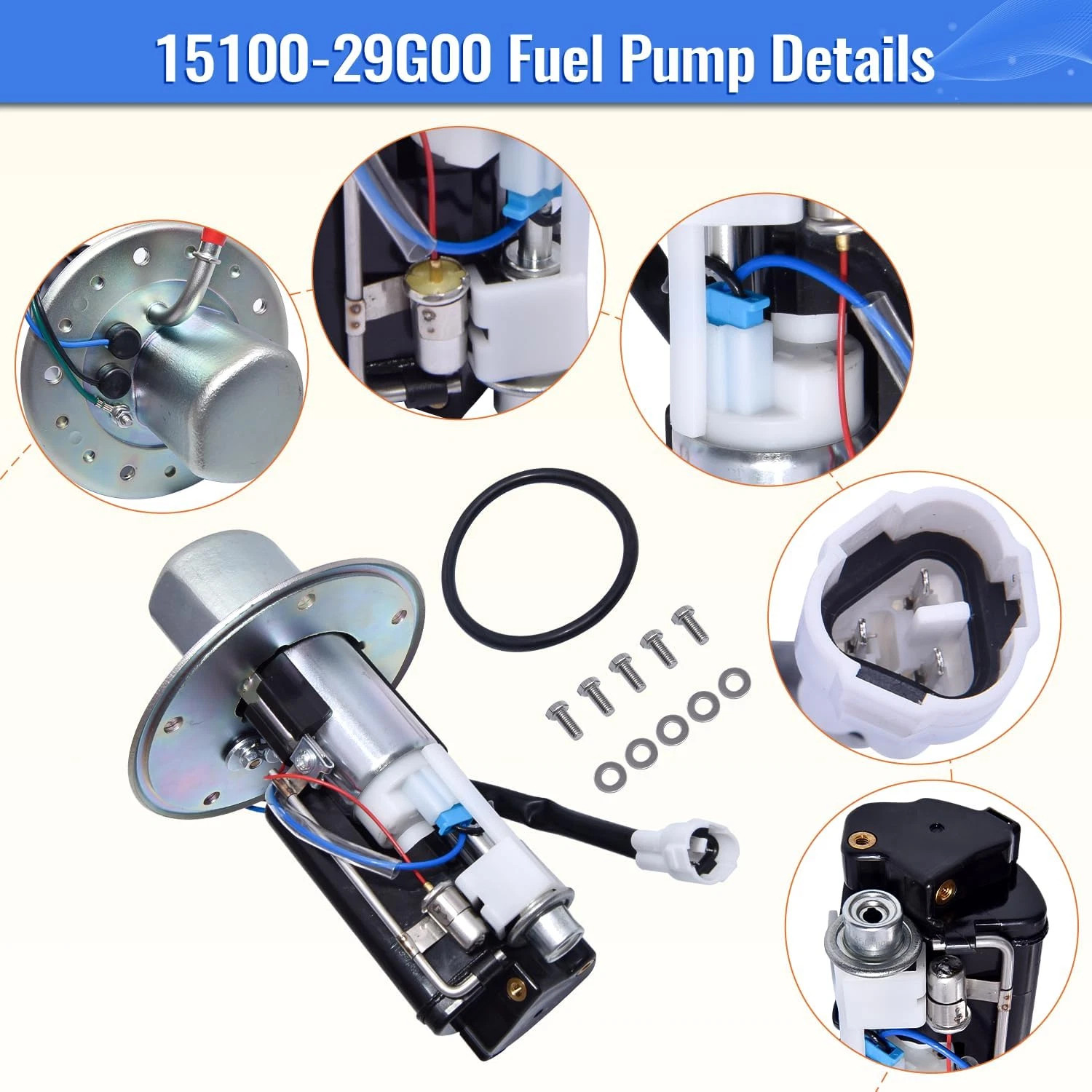 New Fuel Pump Assy For SUZUKI 2004-2005 GSXR 600 GSXR 750 15100-29G00 US
